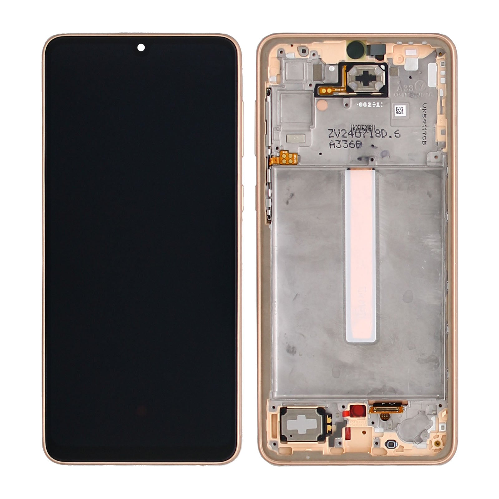 Samsung Galaxy A33 5G A336B Display And Digitizer With Frame Awesome Peach Service Pack