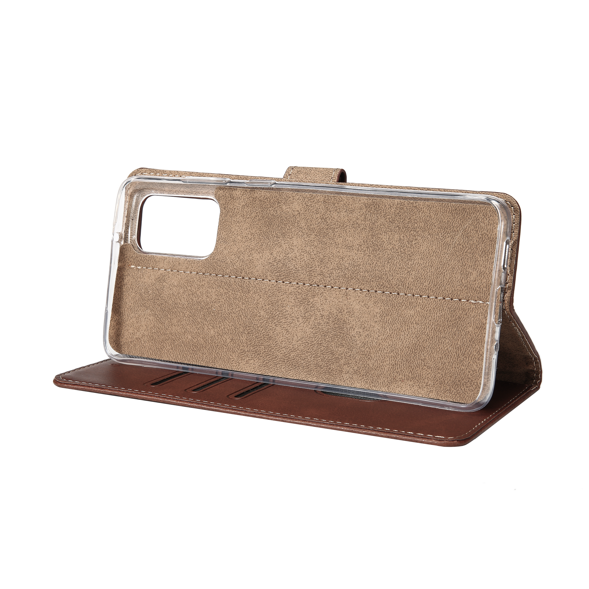 Rixus Bookcase For Samsung Galaxy A23 5G Brown