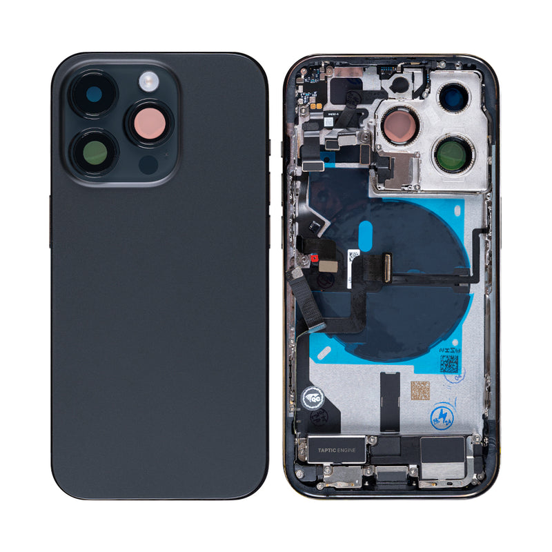 For iPhone 14 Pro Complete Housing Incl. All Small Parts Without Battery And Back Camera Black