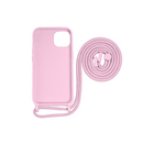 Rixus TPU Necklace Cord Cover For Apple iPhone 15 Pink