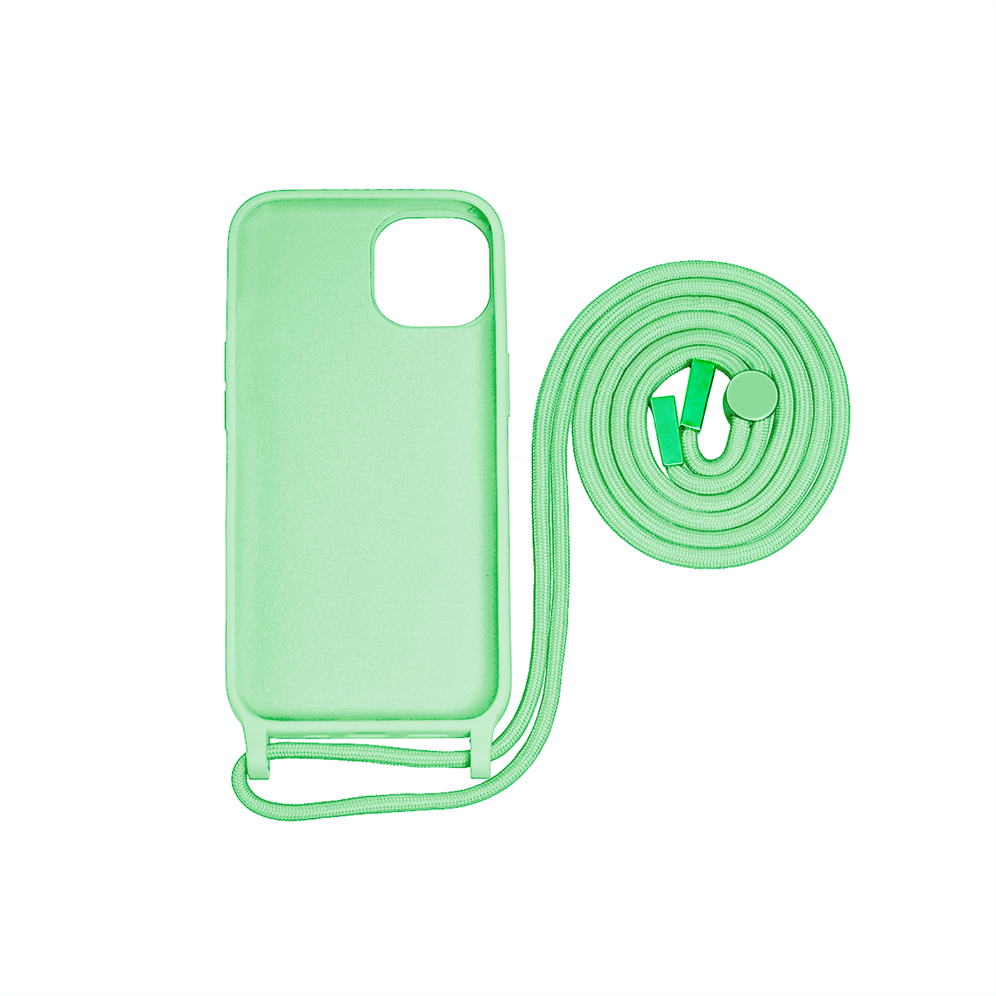 Rixus TPU Necklace Cord Cover For Apple iPhone 15 Pro Matcha