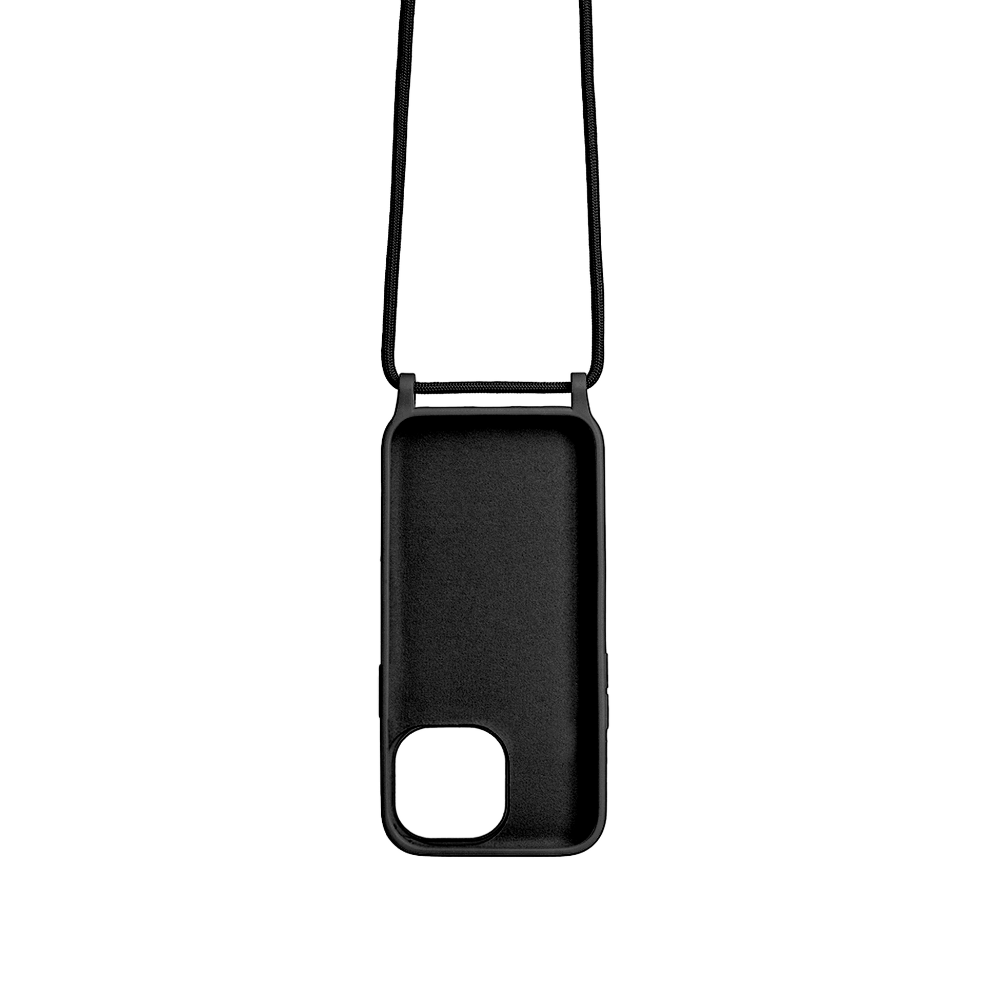 Rixus TPU Necklace Cord Cover For Apple iPhone 15 Pro Black