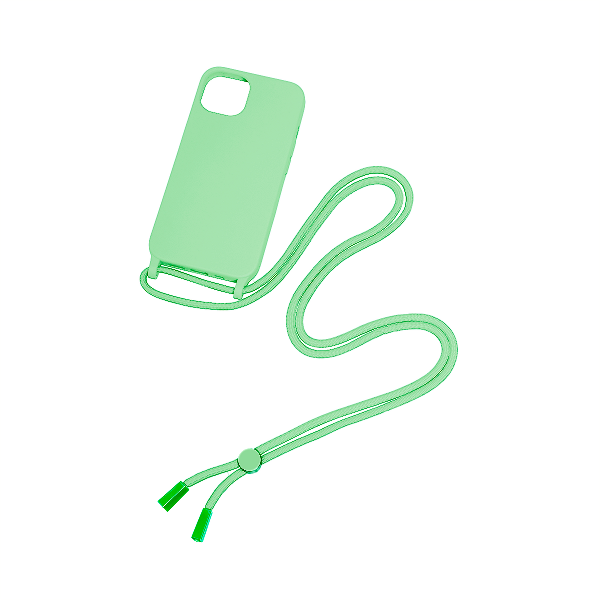 Rixus TPU Necklace Cord Cover For Apple iPhone 15 Pro Max Matcha