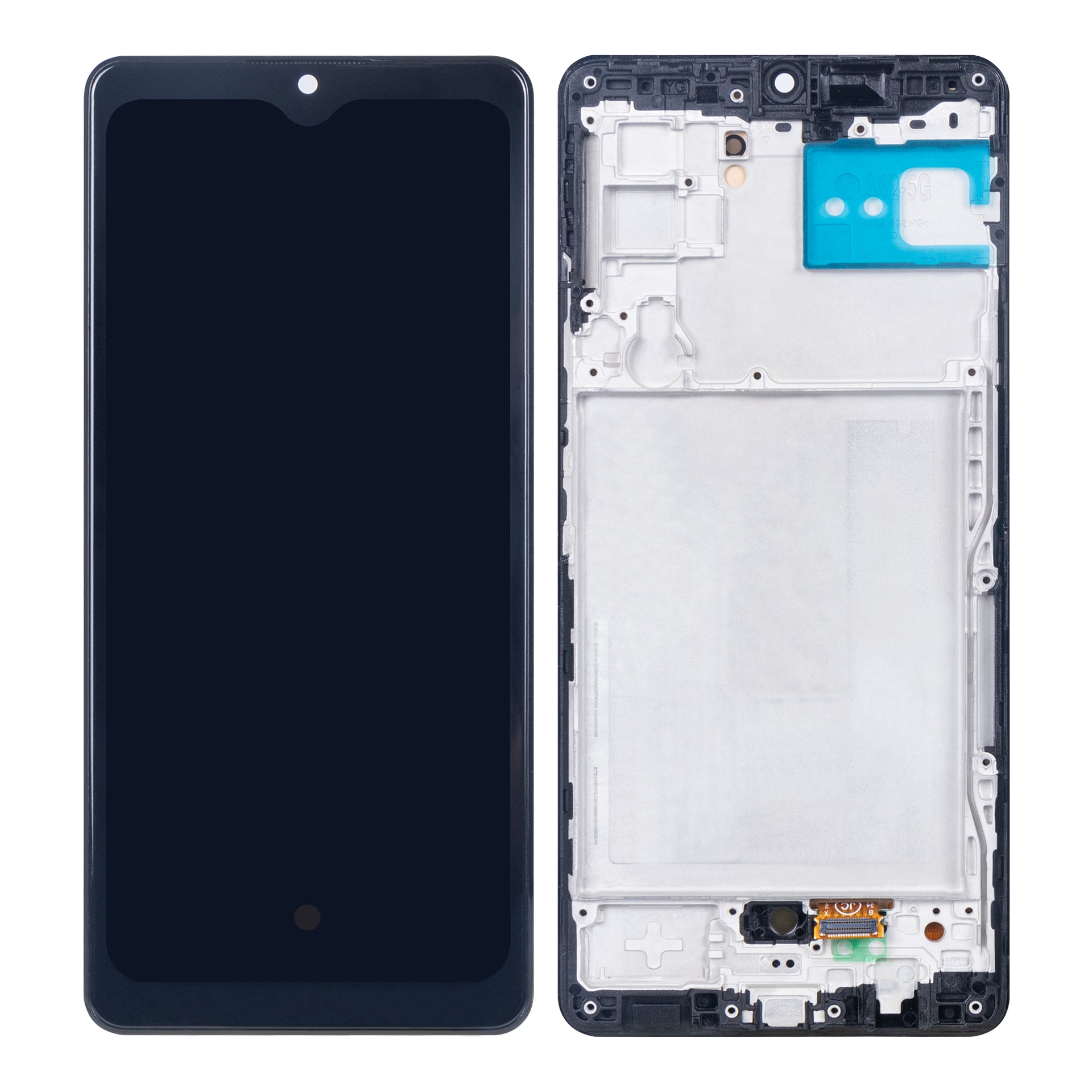 Samsung Galaxy A42 5G A426B Display And Digitizer With Frame Prism Dot Black Soft-OLED