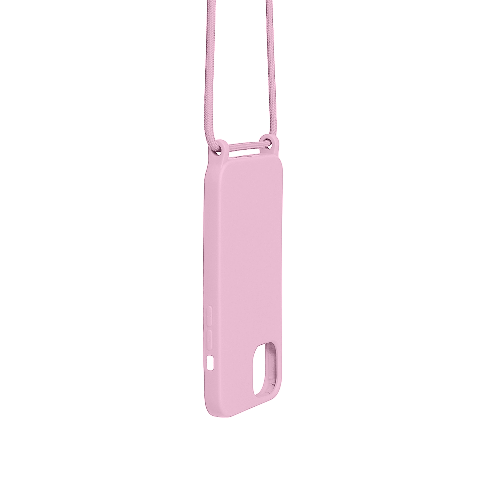 Rixus TPU Necklace Cord Cover For Apple iPhone 15 Pro Max Pink