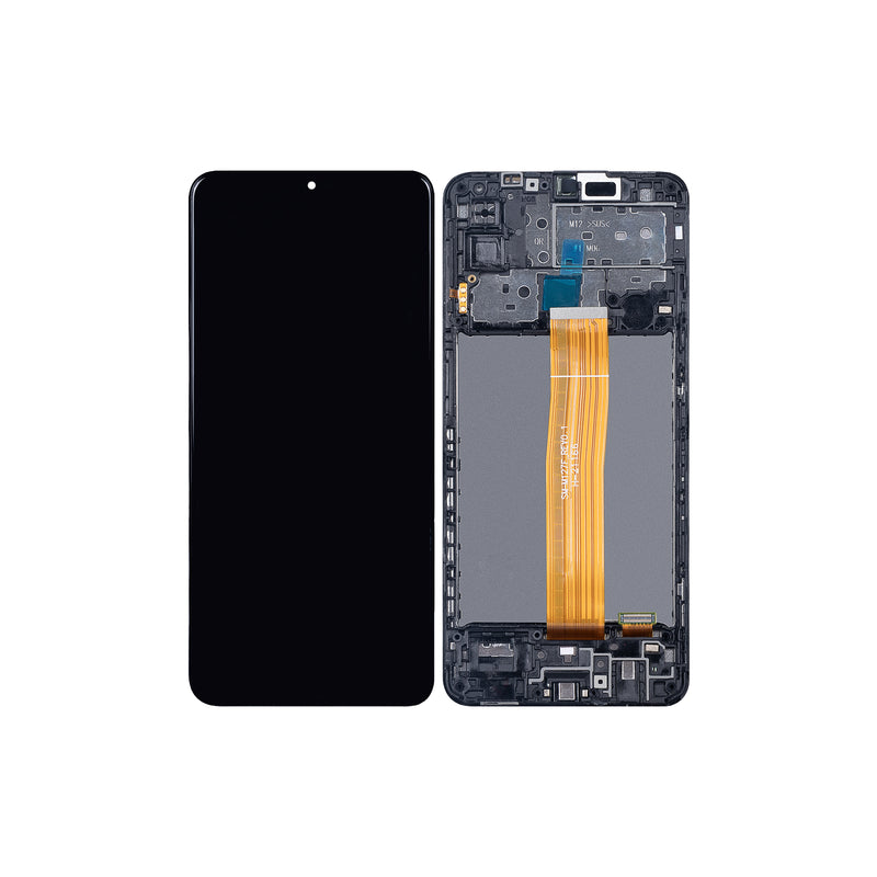 Samsung Galaxy M12 M127F Display And Digitizer With Frame Black Soft-OLED