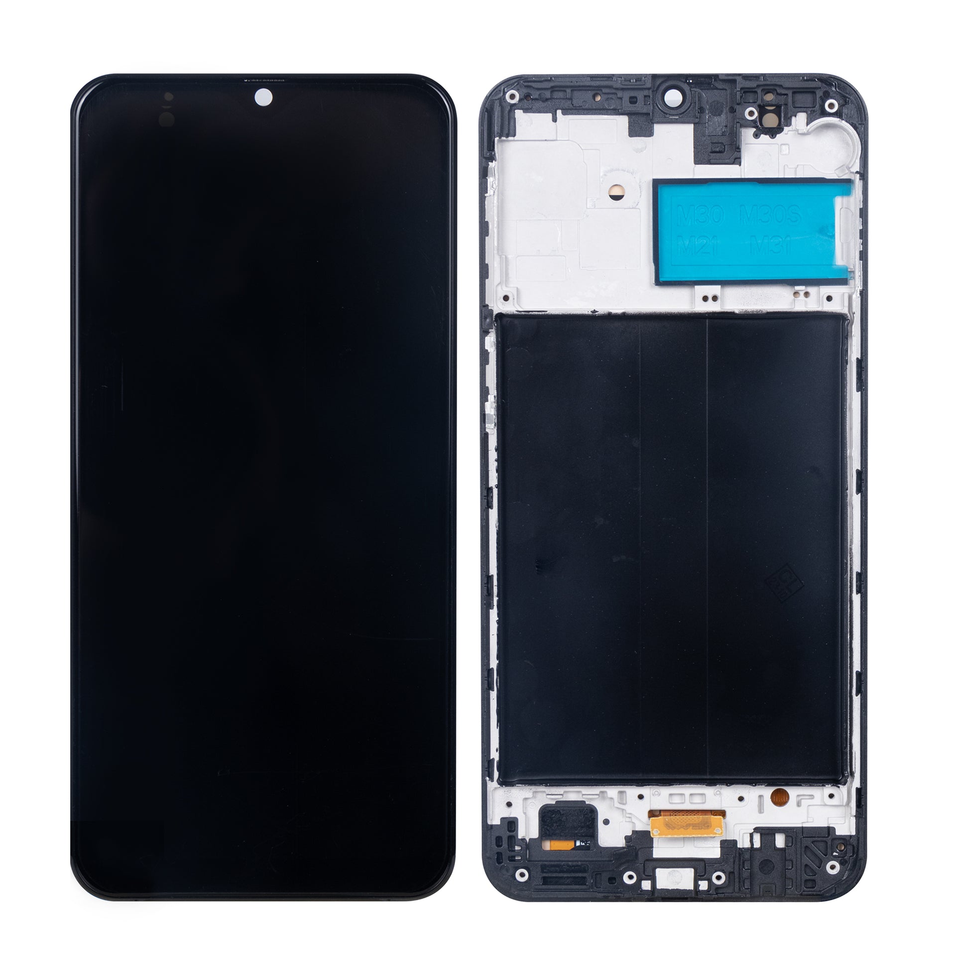 Samsung Galaxy M30 M305F, M30s M307F, M21 M215F,M31 M315F Display And Digitizer With Frame Black Soft-OLED
