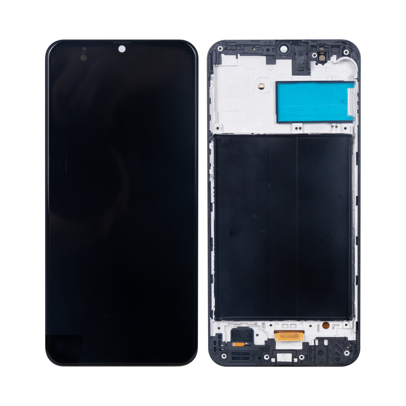 Samsung Galaxy M30 M305F Display And Digitizer With Frame Black Soft-OLED