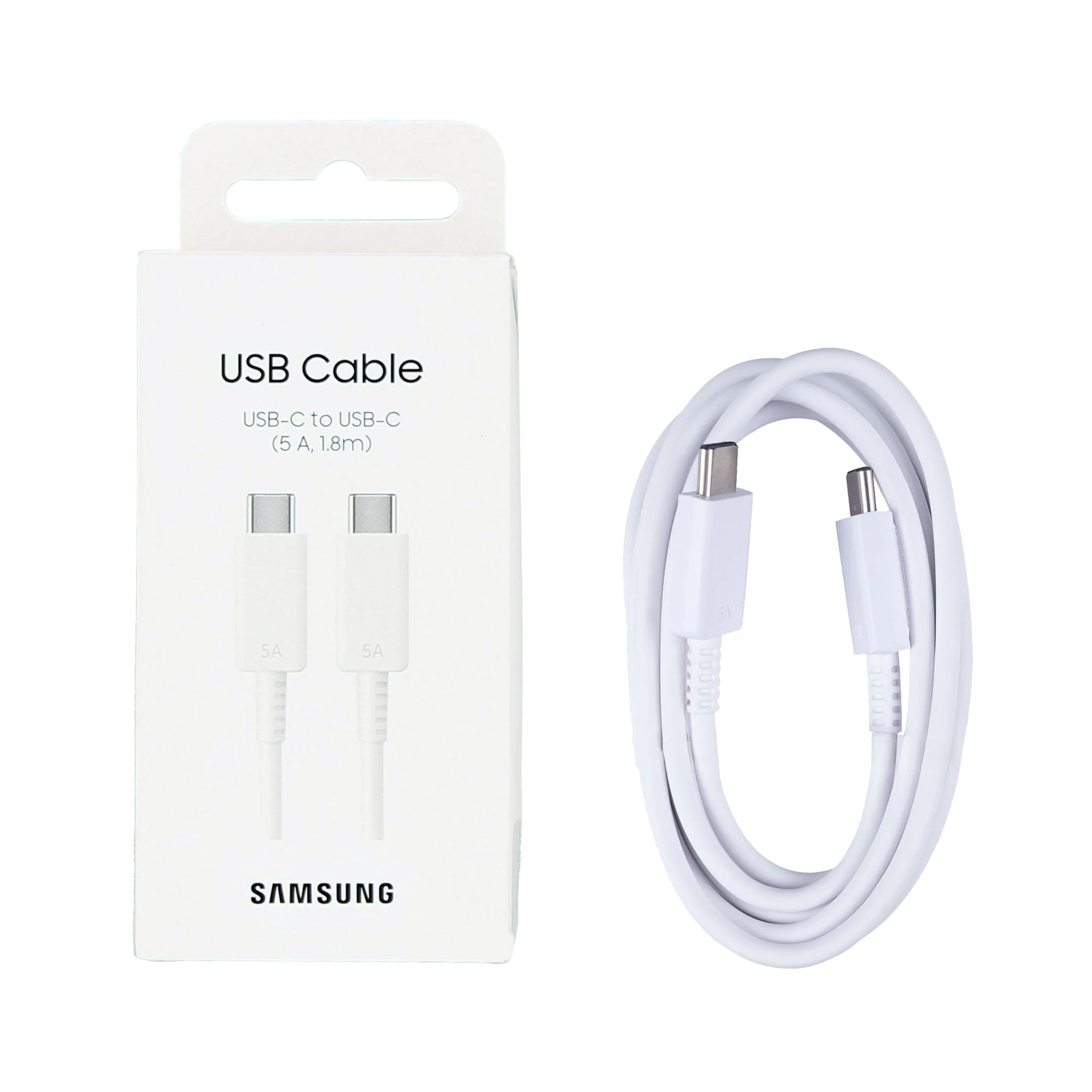 Samsung USB-C To USB-C Cable 180cm 5A White Original Retail Box