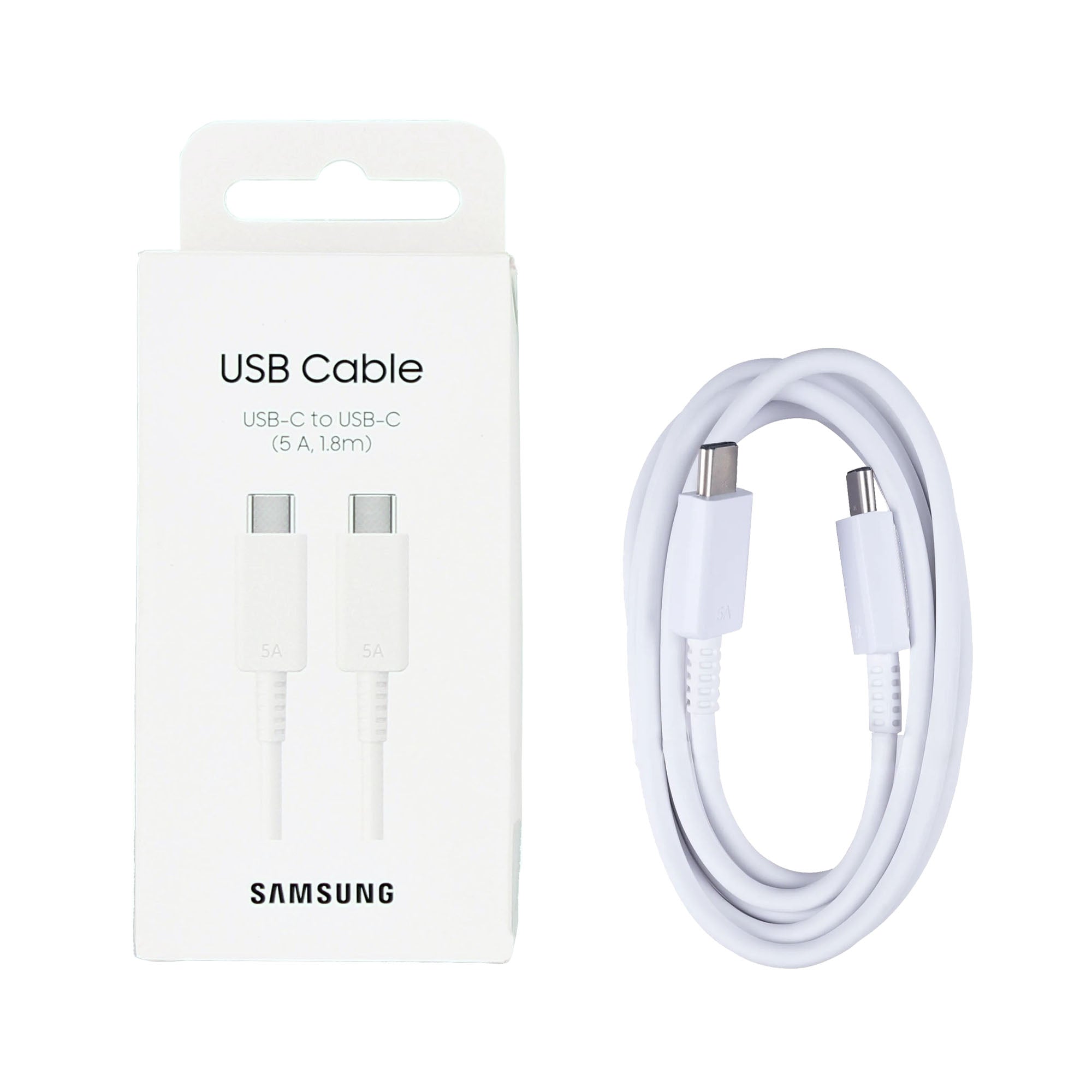 Samsung USB-C To USB-C Cable 180cm 5A White Original Retail Box