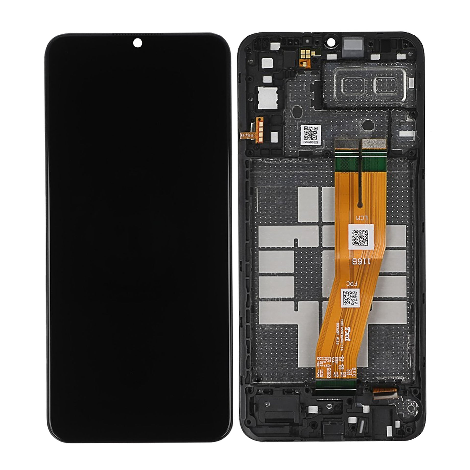 Samsung Galaxy A04e A042F Display And Digitizer With Frame Black Service Pack