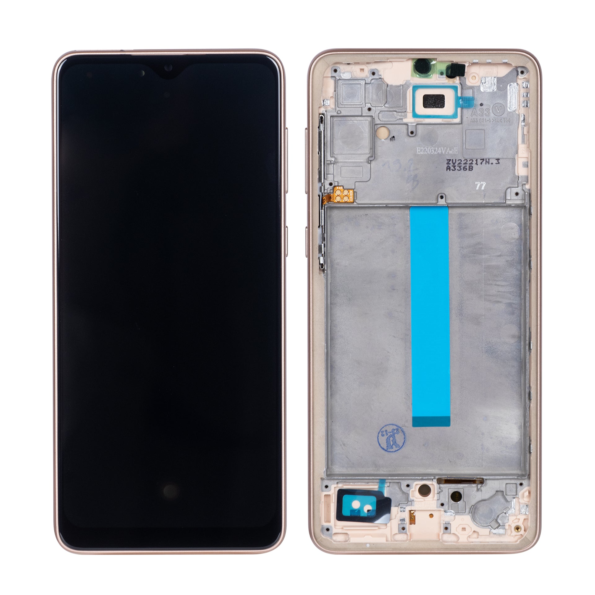 Samsung Galaxy A33 5G A336B Display And Digitizer With Frame Awesome Peach Soft-OLED