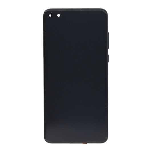 Huawei P40 Display And Digitizer With Frame Black Service Pack