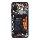 Huawei P40 Display And Digitizer With Frame Black Service Pack