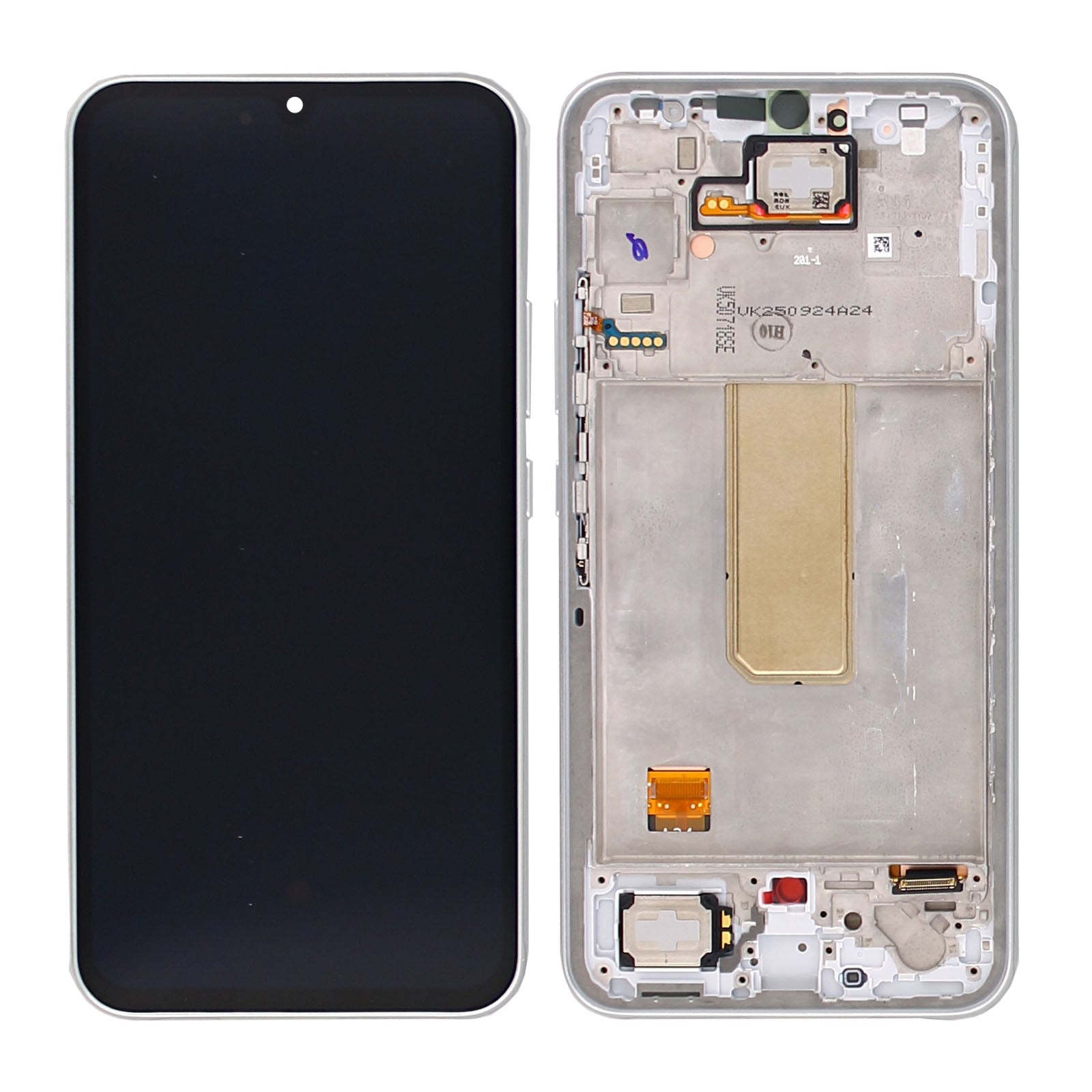 Samsung Galaxy A34 5G A346B Display And Digitizer With Frame Silver Service Pack