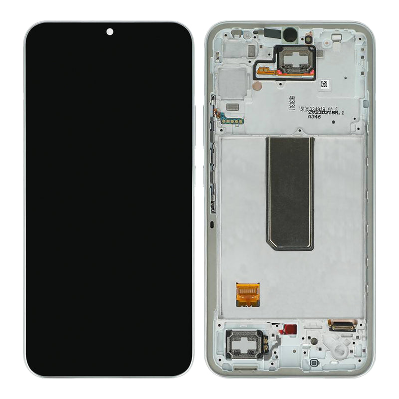 Samsung Galaxy A34 5G A346B Display And Digitizer With Frame Silver Service Pack
