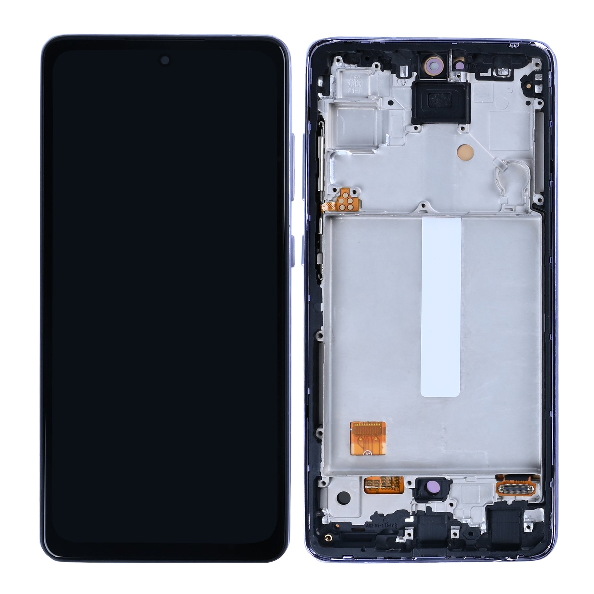 Samsung Galaxy A52 4G A525F, A52 5G A526B, A52s 5G A528B Display And Digitizer With Frame Awesome Violet Soft-OLED