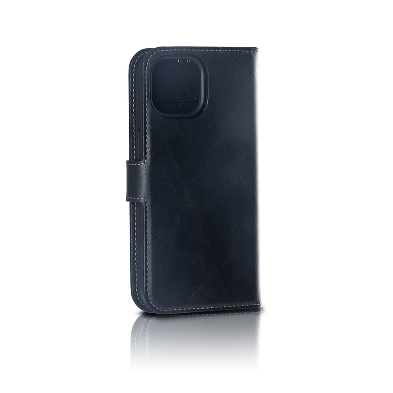 Rixus For iPhone 15 Pro Duo Magnetic Detachable Wallet Black