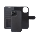 Rixus For iPhone 14 Pro Duo Magnetic Detachable Wallet Black