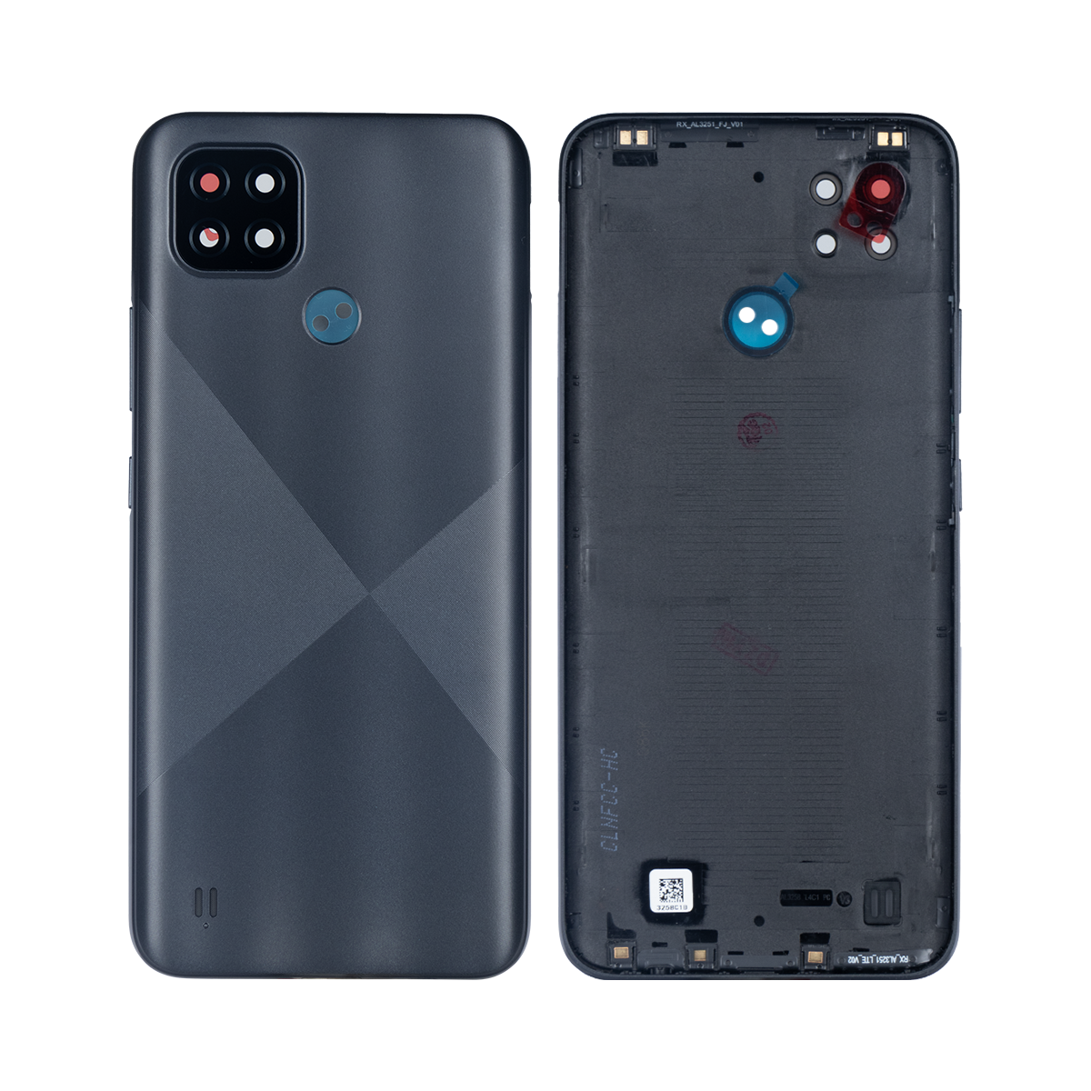 Realme C21 Back Cover With Lens Cross Black OEM