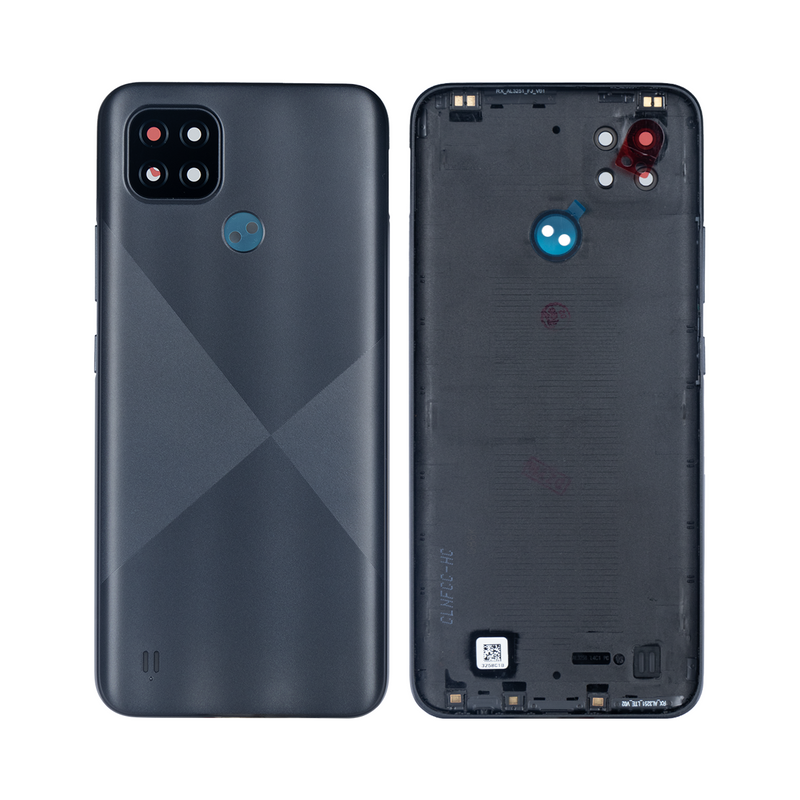 Realme C21 RMX3201 Back Cover Cross Black (+Lens)