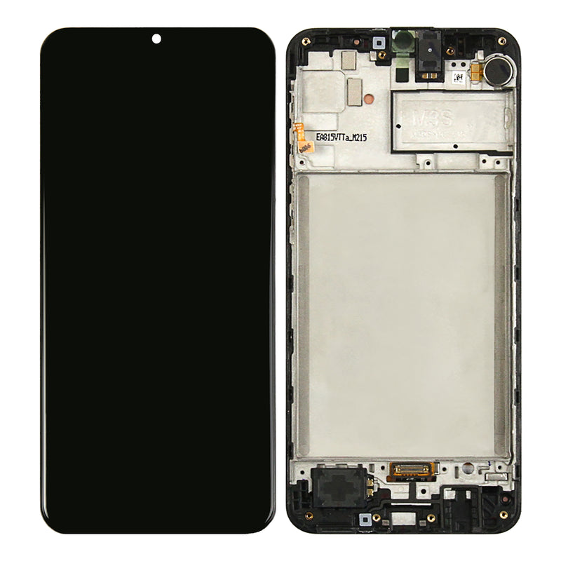 Samsung Galaxy M21 M215F Display And Digitizer With Frame Black Service Pack