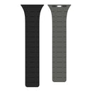 Rixus Magnetic Silicone Band For Apple Watch 42mm, 44mm, 45mm, 49mm Black And Grey