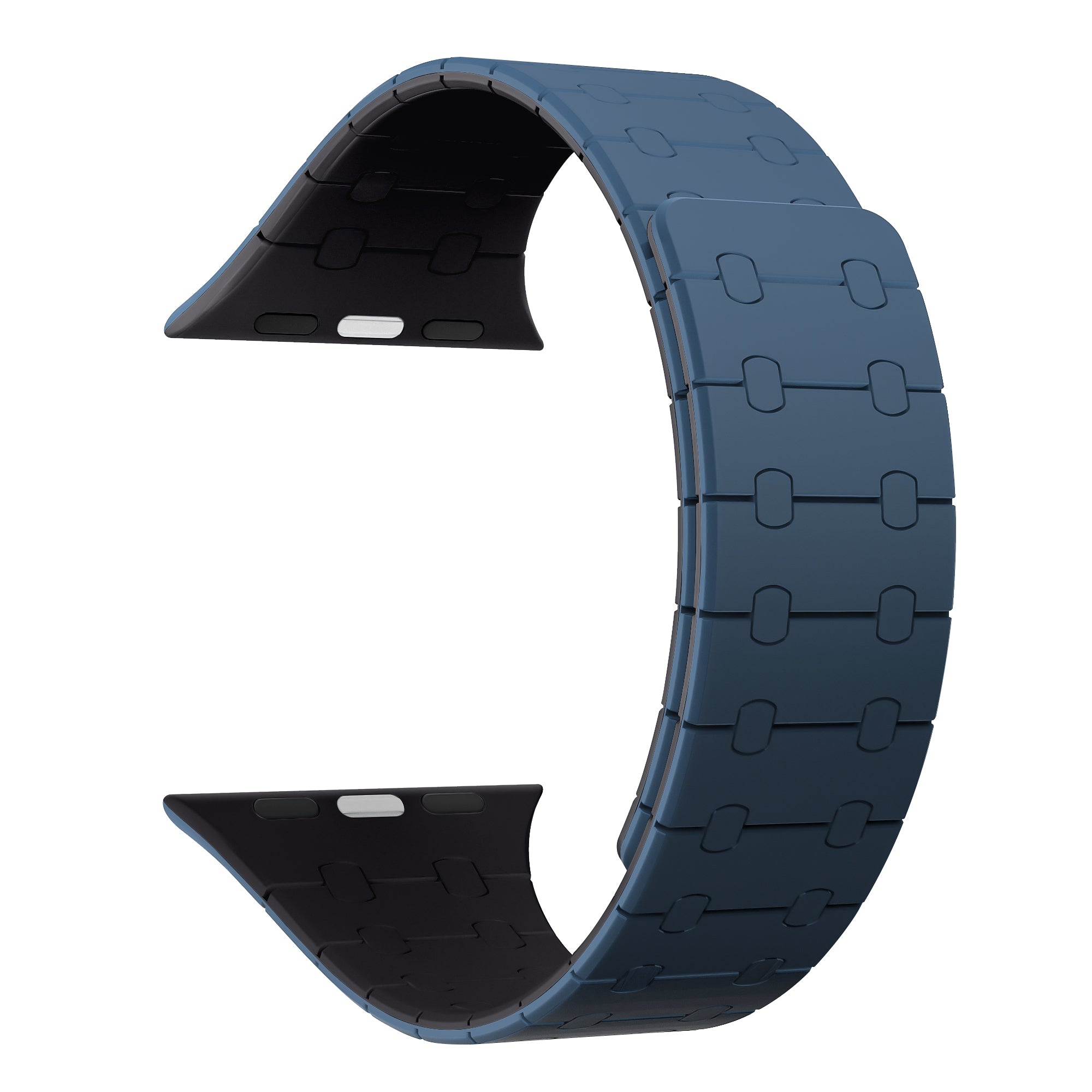 Rixus Magnetic Silicone Band For Apple Watch 38mm, 40mm, 41mm Blue And Midnight