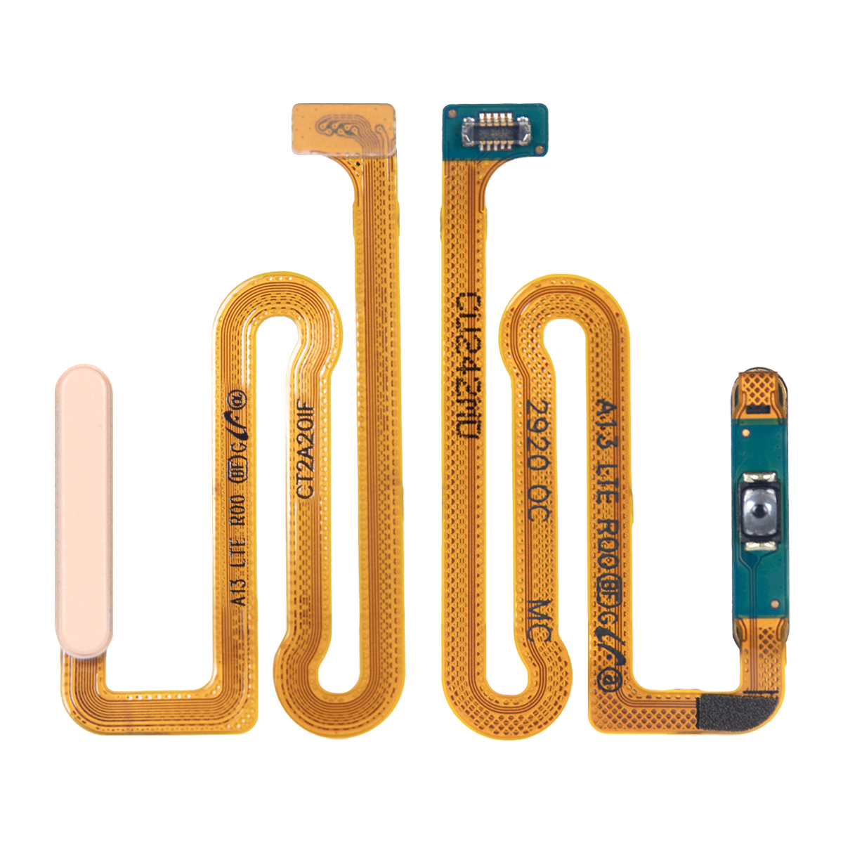 Samsung Galaxy A13 A135F, A137F Fingerprint Sensor Flex With Power Button Peach OEM