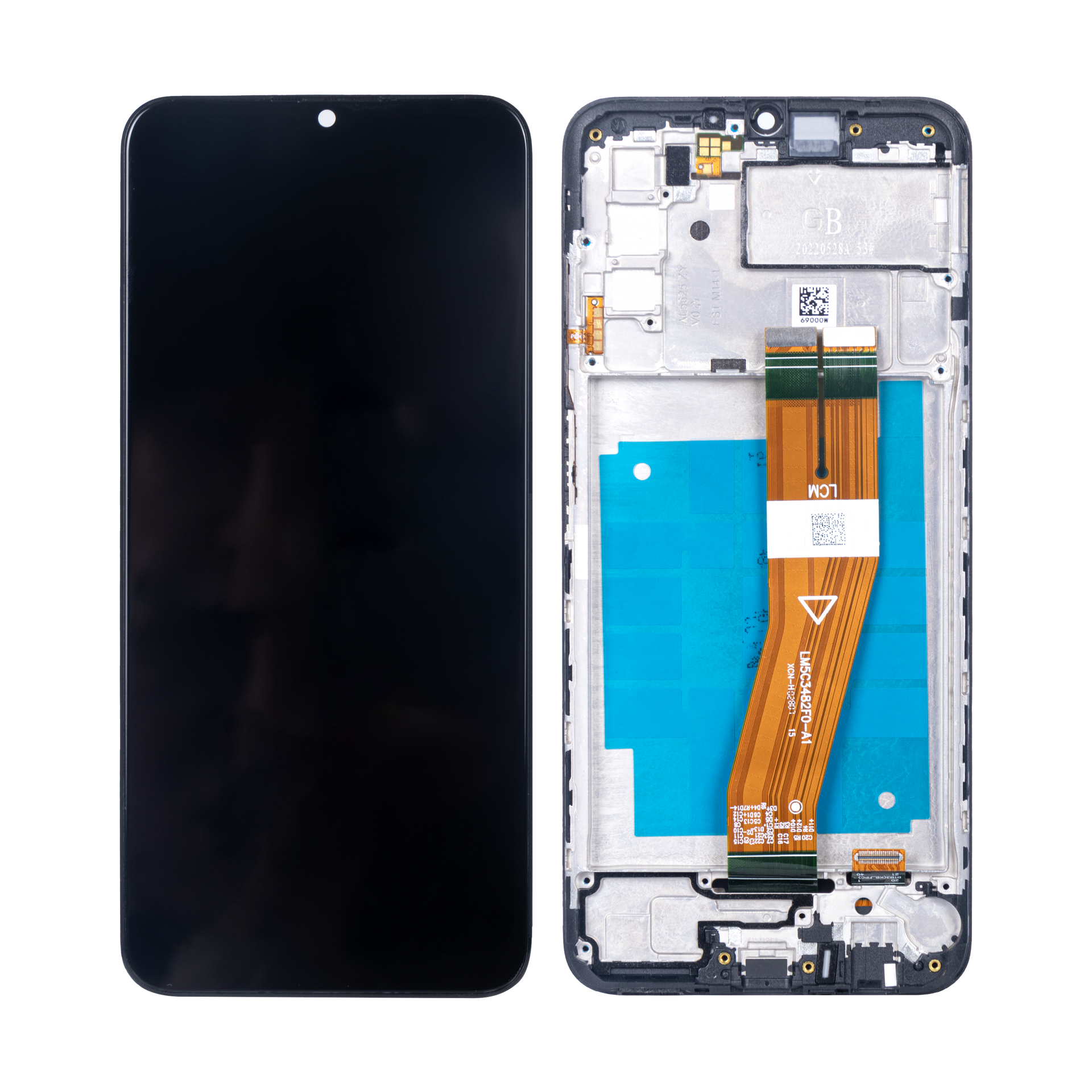 Samsung Galaxy A03s A037F (Non EU) Display And Digitizer With Frame Black Soft-OLED