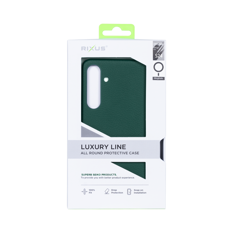 Rixus Classic 02 Case With MagSafe For Samsung Galaxy S24 S921B Green