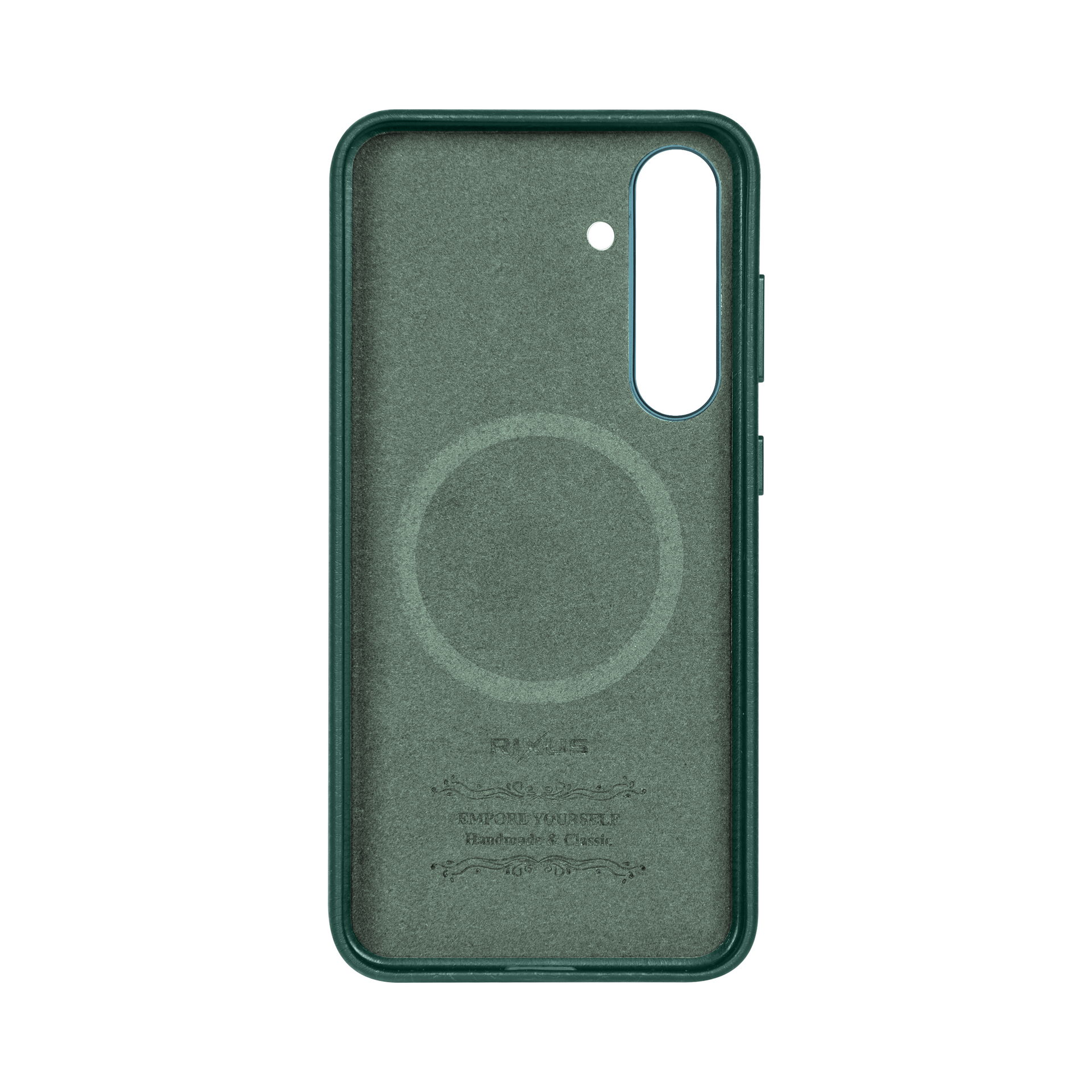 Rixus Classic 02 Case With MagSafe Compatible For Samsung Galaxy S24 Plus Green