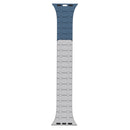 Rixus For Apple Watch 42mm, 44mm, 45mm, 49mm Silicone Band With Magnetic Cloud Grey + Blue