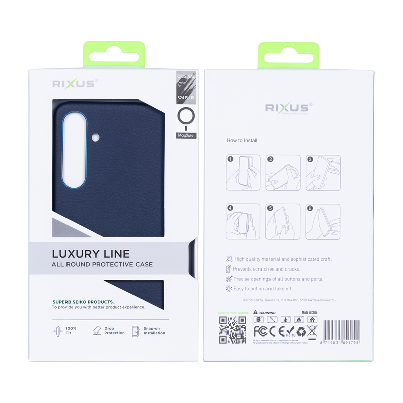 Rixus Classic 02 Case With MagSafe For Samsung Galaxy S24 Plus S926B Blue