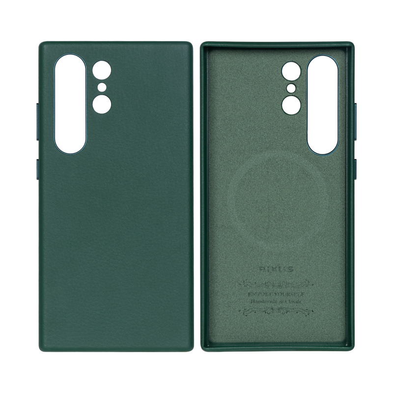 Rixus Classic 02 Case With MagSafe For Samsung Galaxy S24 Ultra S928B Green