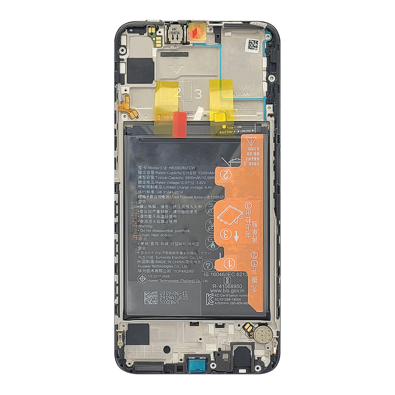 Huawei P Smart (2019) Display And Digitizer With Frame Black Service Pack