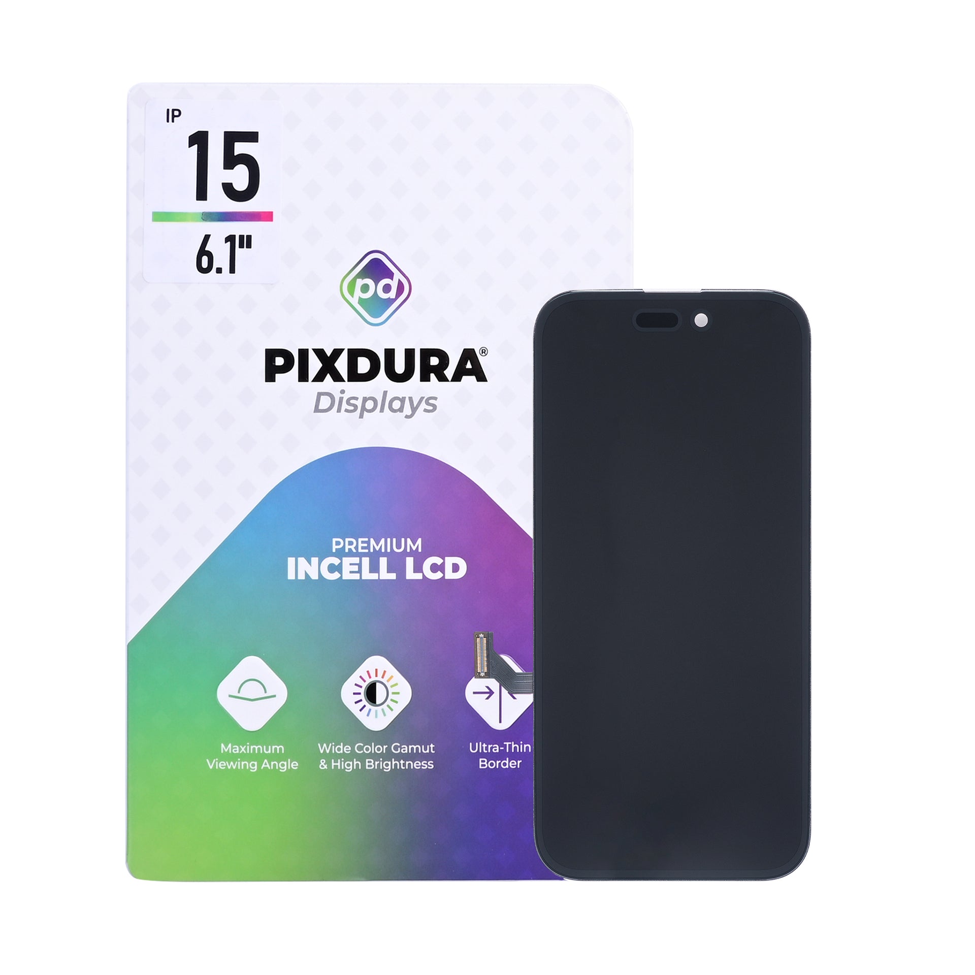 PIXDURA For Apple iPhone 15 Display And Digitizer In-Cell Premium (60Hz)