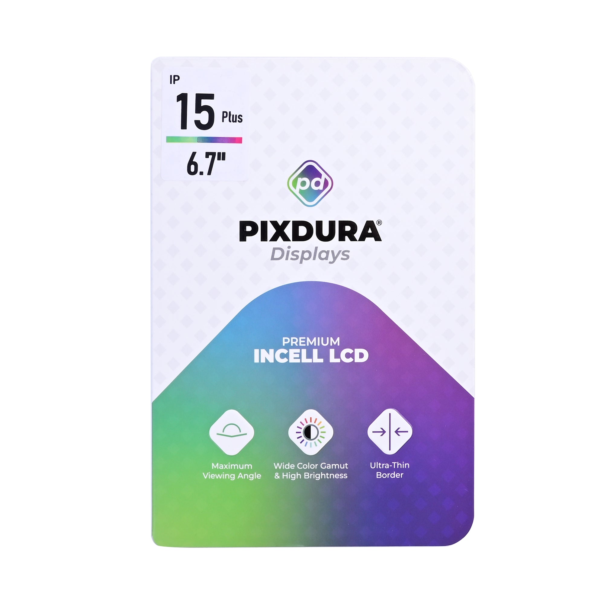 PIXDURA For Apple iPhone 15 Plus Display And Digitizer In-Cell Premium (IC Removable) (60Hz)