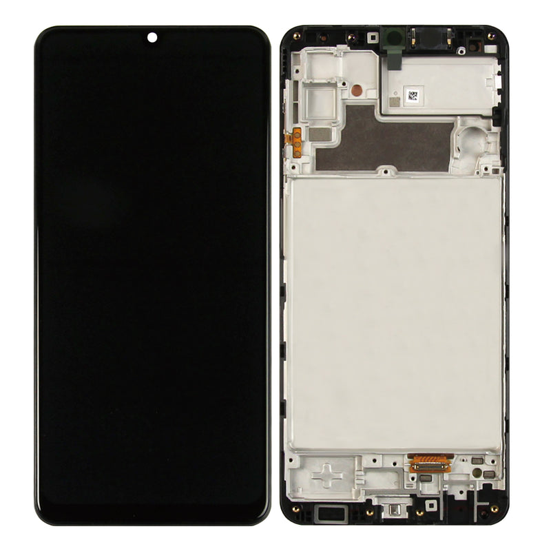 Samsung Galaxy M32 M325F Display And Digitizer With Frame Black Service Pack