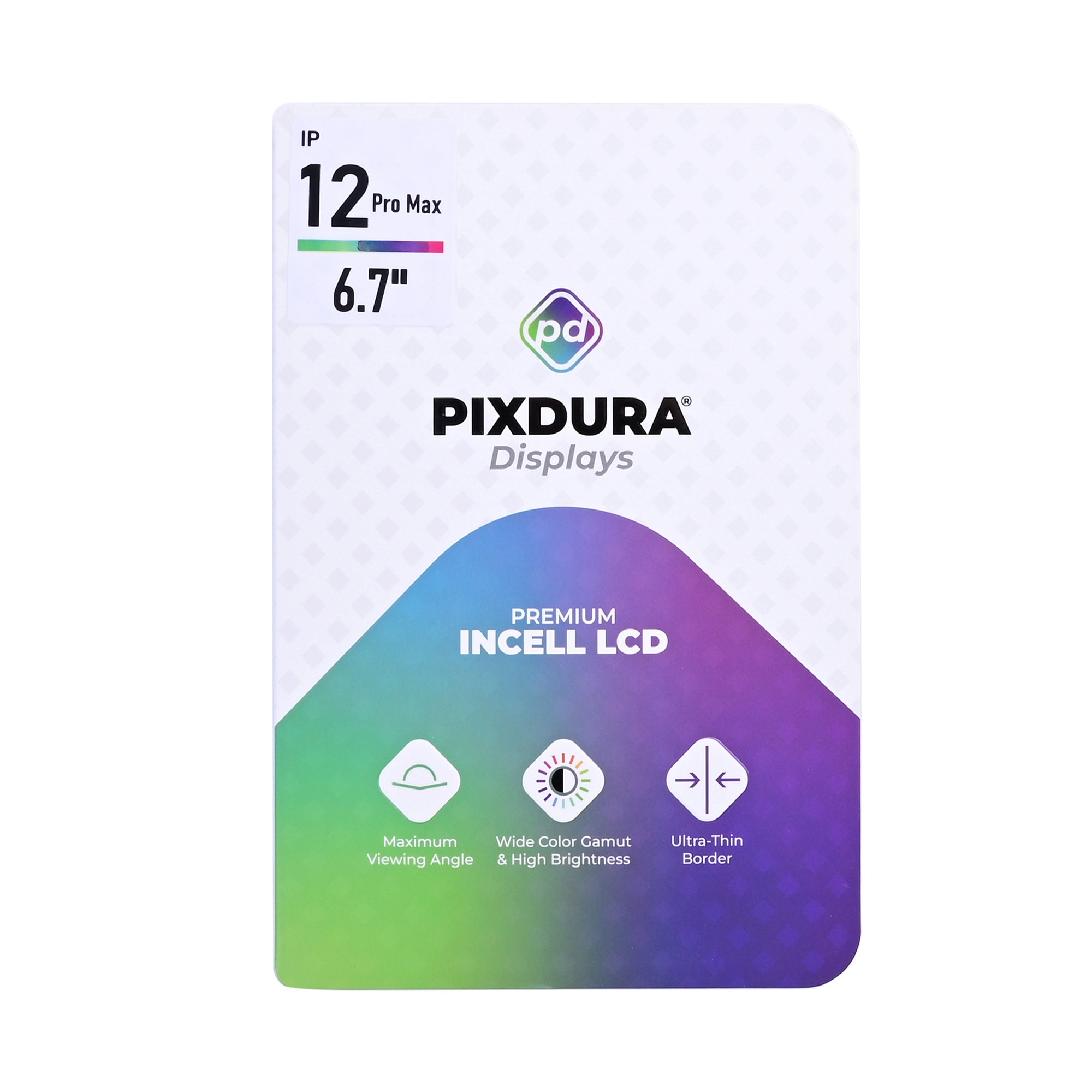 PIXDURA For Apple iPhone 12 Pro Max Display And Digitizer In-Cell Premium (IC Removable) (60Hz)