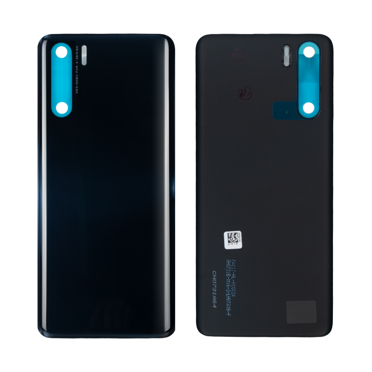 Oppo A91 Back Cover Without Lens Lightening Black Original
