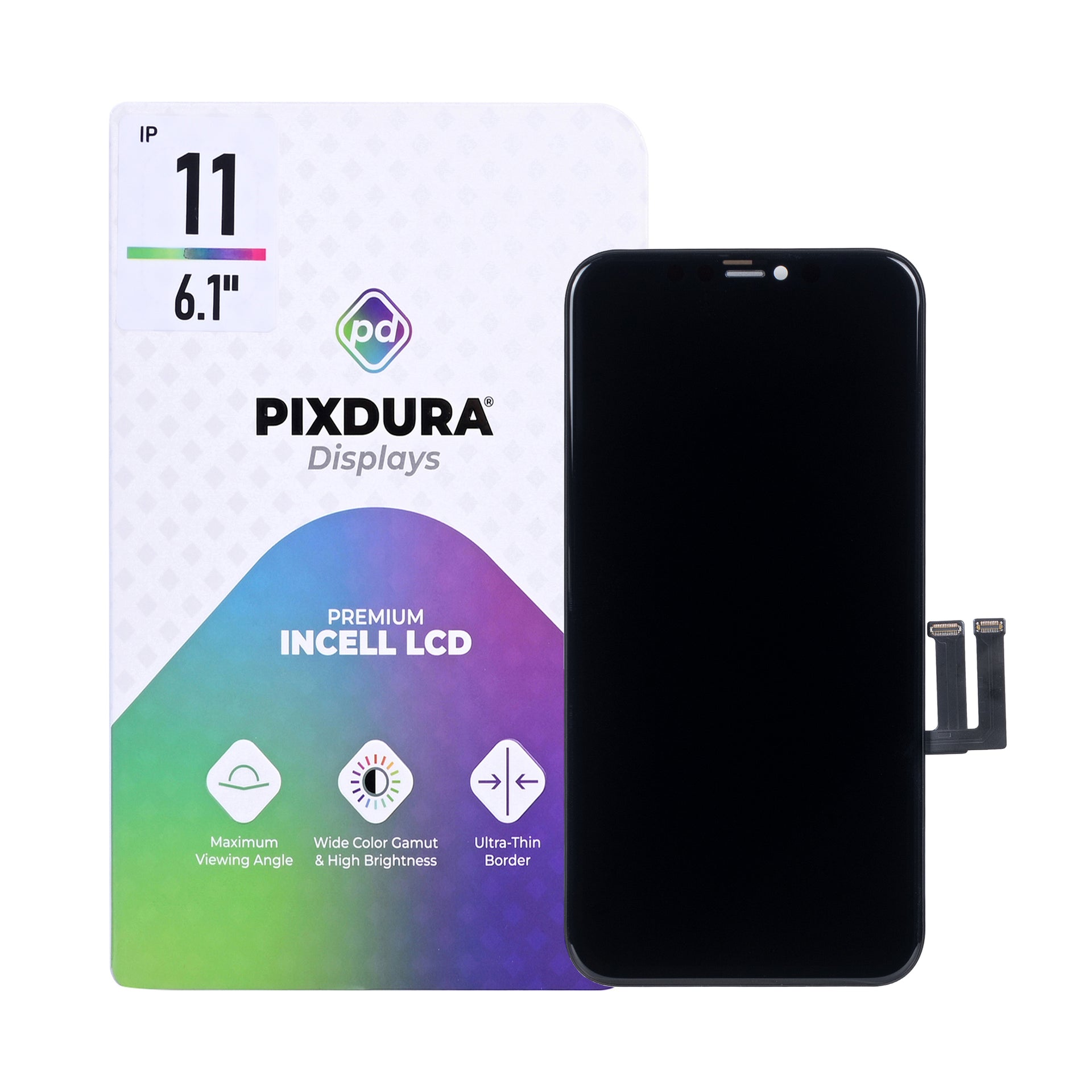 PIXDURA For Apple iPhone 11 Display And Digitizer In-Cell Premium (IC Removable) (60Hz)