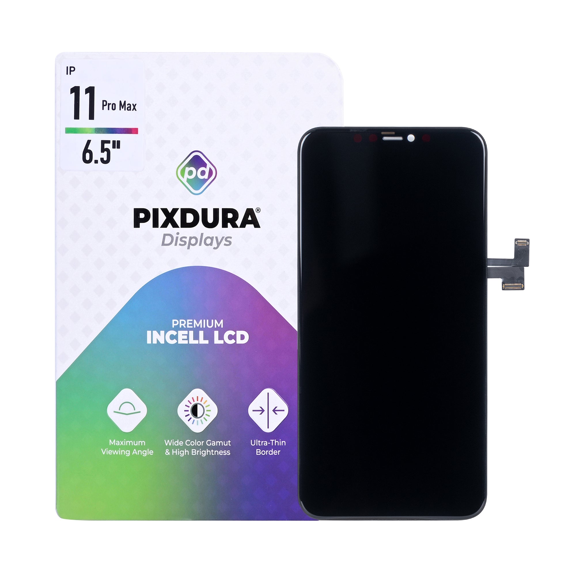 PIXDURA For Apple iPhone 11 Pro Max Display And Digitizer In-Cell Premium (IC Removable) (60Hz)