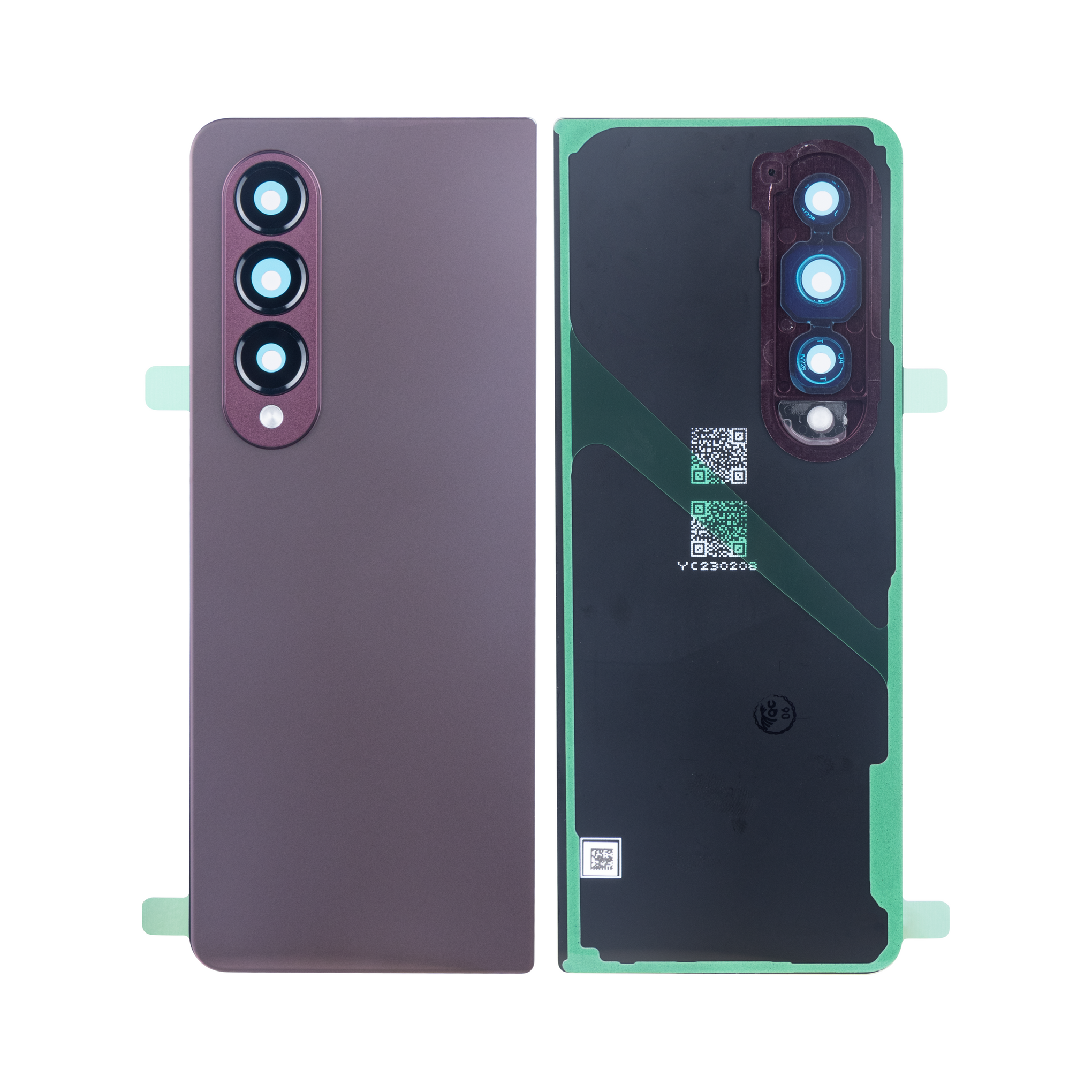 Samsung Galaxy Z Fold4 5G F936B Back Cover With Lens Burgundy OEM