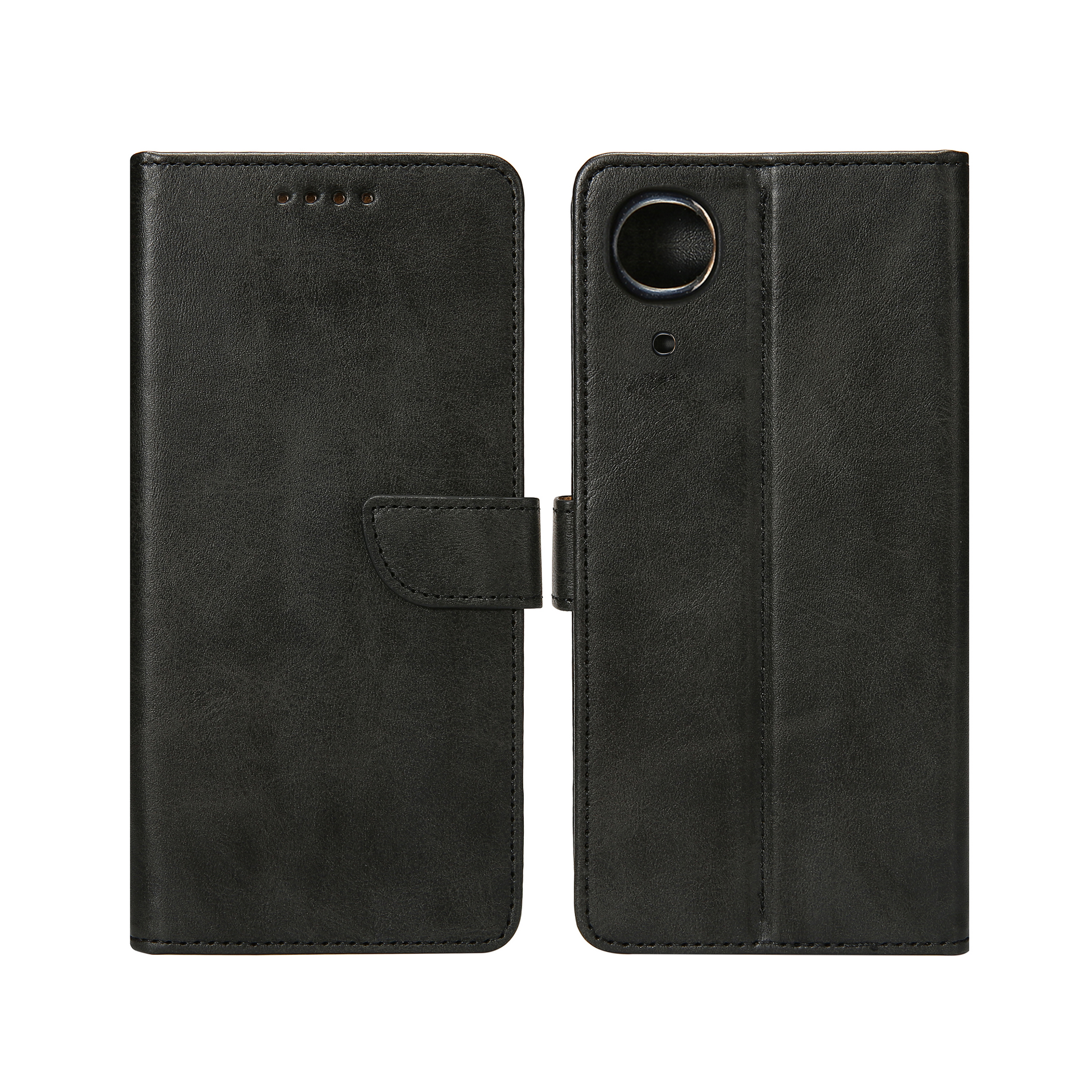 Rixus Bookcase For Samsung Galaxy A03 Core Black