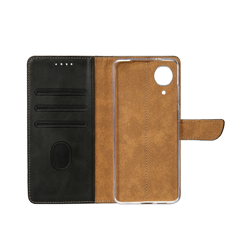 Rixus Bookcase For Samsung Galaxy A03 Core Black