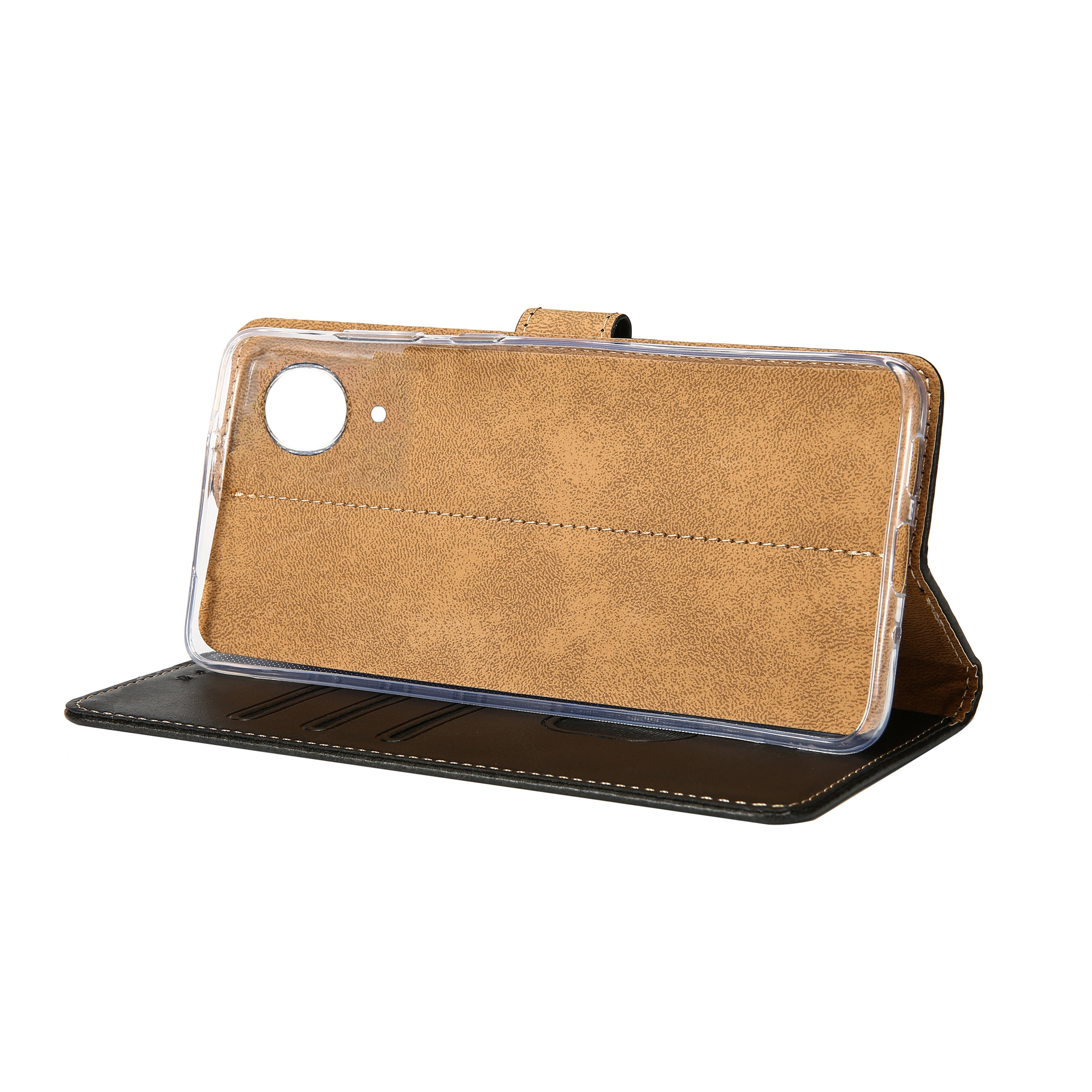 Rixus Bookcase For Samsung Galaxy A03 Core Black