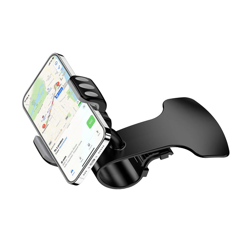 Rixus RXHW61 360 Degree Car Phone Holder HUD Clip For Phone Display Black