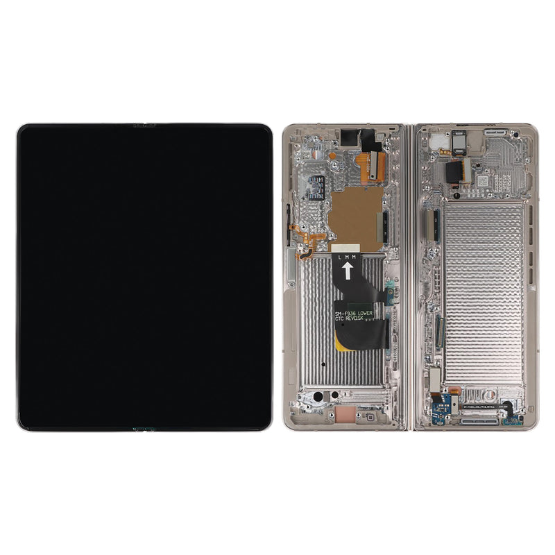 Samsung Galaxy Z Fold4 5G F936B Display And Digitizer With Frame Beige Service Pack