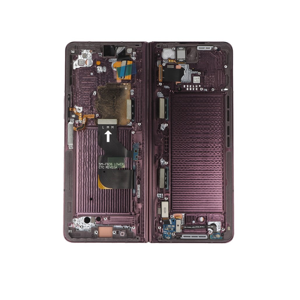 Samsung Galaxy Z Fold4 5G F936B Main Display And Digitizer With Frame Burgundy Service Pack